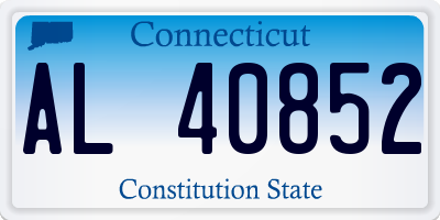 CT license plate AL40852