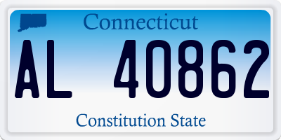 CT license plate AL40862