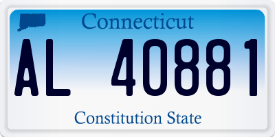 CT license plate AL40881