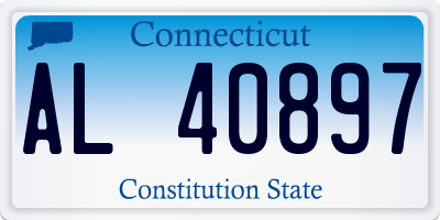 CT license plate AL40897