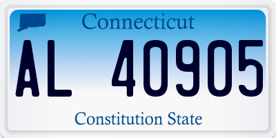 CT license plate AL40905