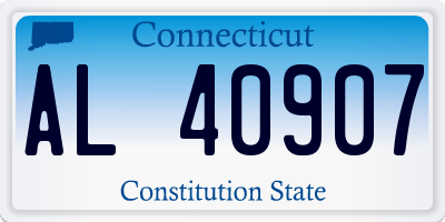 CT license plate AL40907