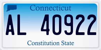 CT license plate AL40922