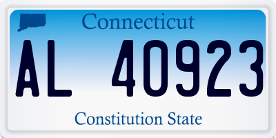 CT license plate AL40923