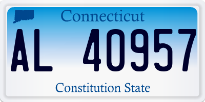 CT license plate AL40957
