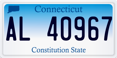 CT license plate AL40967
