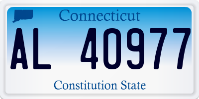 CT license plate AL40977