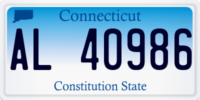 CT license plate AL40986