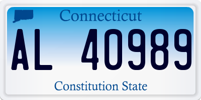 CT license plate AL40989