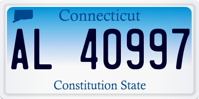 CT license plate AL40997