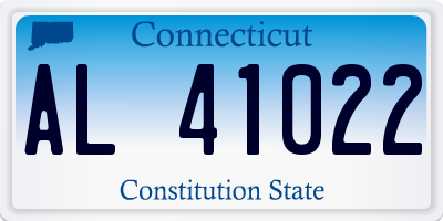 CT license plate AL41022