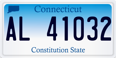 CT license plate AL41032