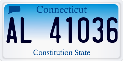 CT license plate AL41036