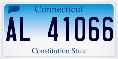CT license plate AL41066