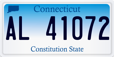 CT license plate AL41072