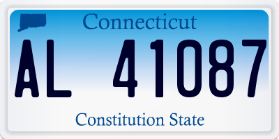CT license plate AL41087