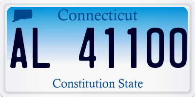 CT license plate AL41100