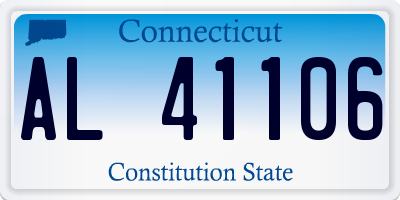 CT license plate AL41106