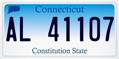 CT license plate AL41107