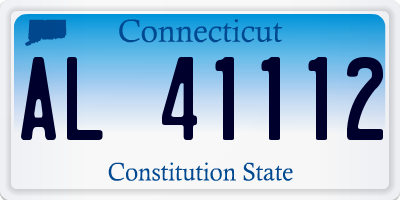 CT license plate AL41112