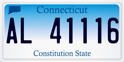 CT license plate AL41116