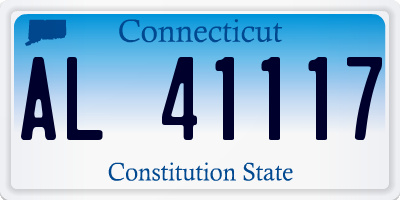CT license plate AL41117