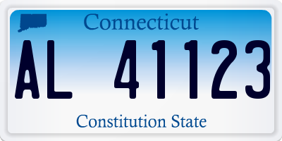 CT license plate AL41123
