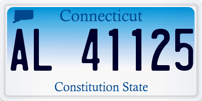 CT license plate AL41125