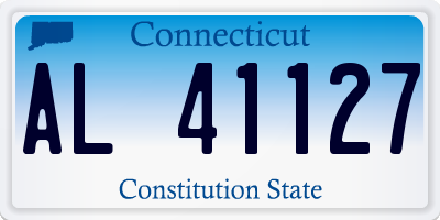 CT license plate AL41127
