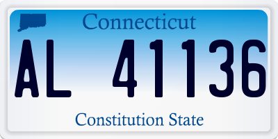 CT license plate AL41136