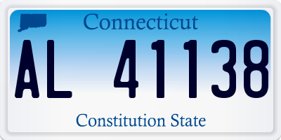 CT license plate AL41138