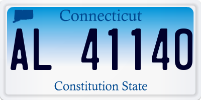 CT license plate AL41140