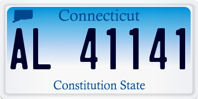 CT license plate AL41141
