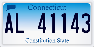 CT license plate AL41143