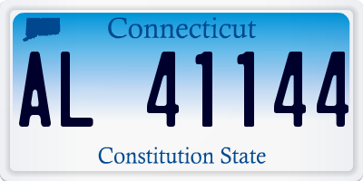 CT license plate AL41144