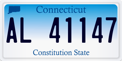 CT license plate AL41147