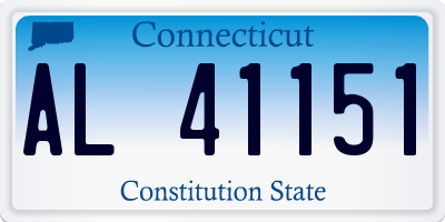 CT license plate AL41151