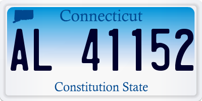 CT license plate AL41152
