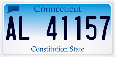 CT license plate AL41157