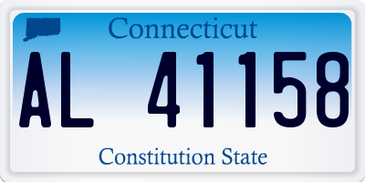 CT license plate AL41158