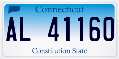 CT license plate AL41160