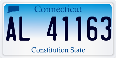 CT license plate AL41163