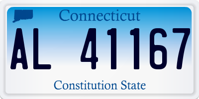 CT license plate AL41167