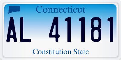 CT license plate AL41181