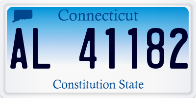CT license plate AL41182