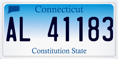 CT license plate AL41183