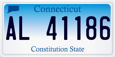CT license plate AL41186