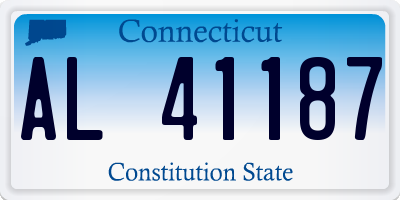CT license plate AL41187