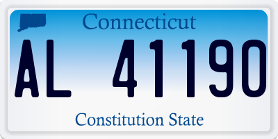 CT license plate AL41190