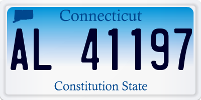 CT license plate AL41197